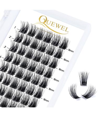 Eyelash single quewel individual eyelashes lashes curl 16mm eyelash segments wide foundation individual eyelashes for eyes make-up diy eyelash extensions (of course 02-c-16mm) 1 piece (1 Pack) natural 02-c-16mm