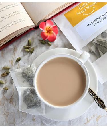 Cardamom Chai Tea | Indian Spiced Elaichi Chai | 25 Tea Bags | Black Assam Tea - Buy Online on GoSupps.com