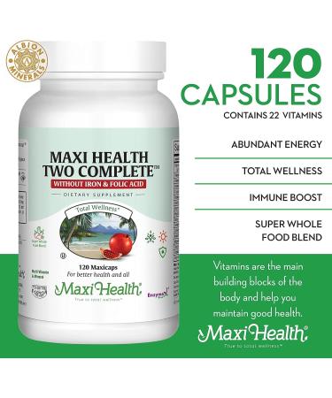 Maxi Two Complete - Iron-Free Digestive Support 120 Capsules - Buy Online on GoSupps.com