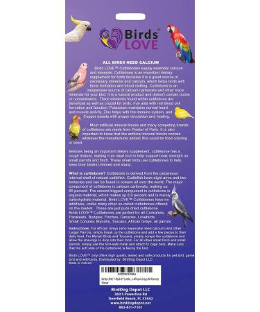 Cuttlebone for Cockatiels, Parakeets, Budgies, and More - 1-Pack 7.5-8 - Buy Online on GoSupps.com