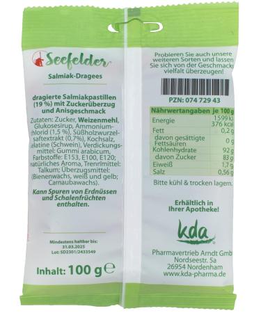 KDA Seefelder Salmiak Dragees - Premium Liquorice Candy 100g | Buy Internationally - Buy Online on GoSupps.com
