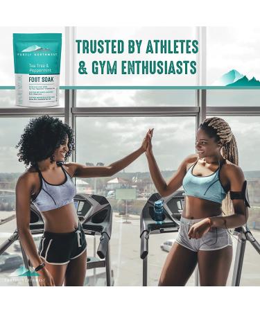 Purely Northwest Tea Tree Oil & Peppermint Foot Soak - 1lb Epsom Salt for Stubborn Foot Odor & Itching - Softens Dry Skin, Calloused Heels - Athlete's Foot Relief - Buy Online on GoSupps.com