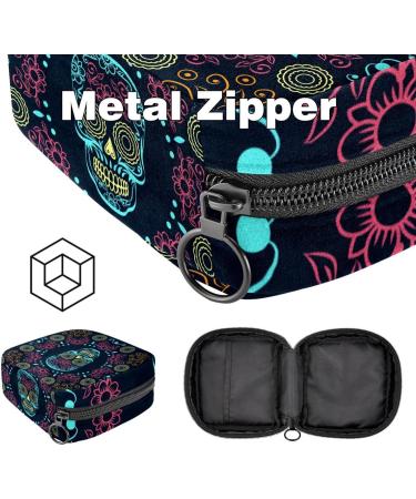 Totenkopf-Boho Storage Bag for Women's Essentials | Large Menstrual Cup & Periodic Inserts Pocket | Multi-Colored Tampon Panty Liner & Bandage Organizer - Buy Online on GoSupps.com