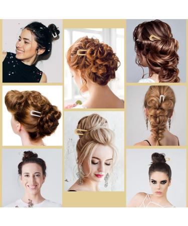 6 Pieces Gold French Hair Pin Simple French U Shaped Hair Pins Metal Hair Pin 4 Inch Large French Hair Pin Gold Silver Hair Fork Stick 2 Prong Updo Chignon Hair Pin for Women Buns Hair Accessories - Buy Online on GoSupps.com