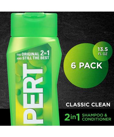 Pert 2-in-1 Classic Clean Shampoo and Conditioner 13.5oz (6 Pack) - Hydrating Hair Care Bundle - Buy Online on GoSupps.com