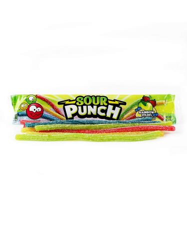 Sour Punch Straws  Rainbow Fruit Flavors  Chewy Sweet & Sour Candy  2oz Tray (24 Pack) - Buy Online on GoSupps.com