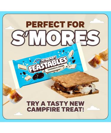  Feastables Feastables MrBeast Cookies & Cream White chocolate with cookie pieces Box of 10 Ideal as a gift (10 x 60 g) - Buy Online on GoSupps.com