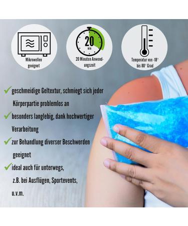 Medicalcorner24 Cold Warm Compresses - Gel Packs with Nonwoven Covers (7.5x13 cm) - 5 Pieces for Pain Relief & Recovery - Buy Online on GoSupps.com