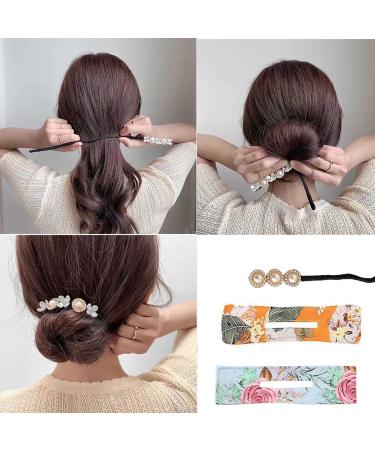 6-Piece Fragrance Bun Maker Set | Flexible Reusable Magic Donut Holder & Silk Satin Scarf for Women - Buy Online on GoSupps.com