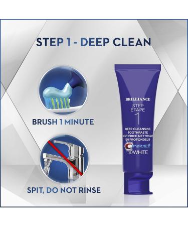 Crest 3D White Brilliance Toothpaste and Whitening Gel 2 Step System - 85 ml and 63 ml Tubes packaging may vary - Buy Online on GoSupps.com