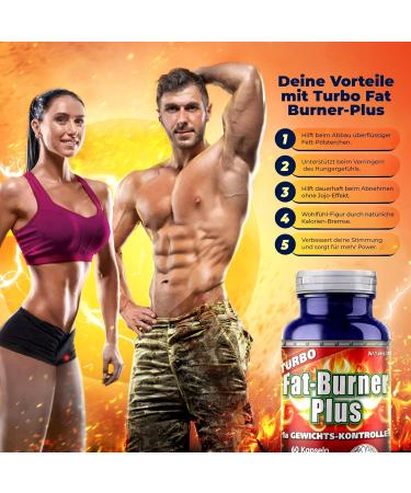 Goldfield Turbo Fat Burner Plus - Powerful Garcinia Cambogia Complex Appetite Suppressant & Slim Booster | 60 Capsules | International Shipping Available - Buy Online on GoSupps.com