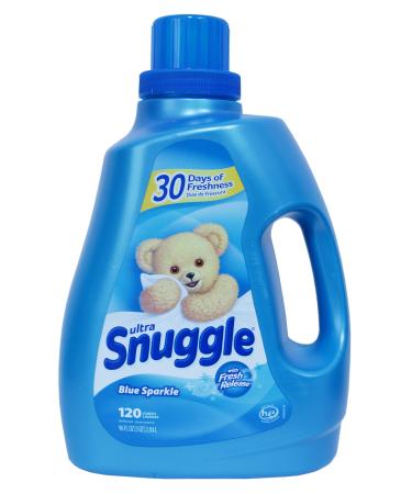 Snuggle Fabric Softener Liquid Blue Sparkle 96 Ounces 120 Loads