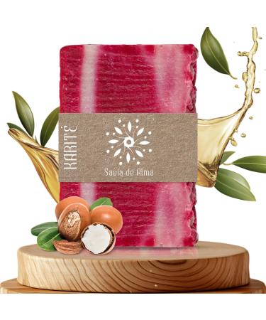 Savia De Alma Handmade Shea Butter Soap | Deep Hydration & Natural Repair | Vegan Sustainable & Made in Spain | Ideal for Dry & Sensitive Skin | 100g