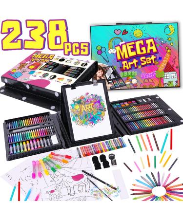 Dinonano Drawing Painting Art Set for Kids - 238 Pieces Paint Makers Coloring Set School Supplies Kit Sketch Pad Easel Oil Pastels Crayons Watercolor Pencils Markers Toddler Boys Girls Age 3 4 5 6-12 - Buy Online on GoSupps.com