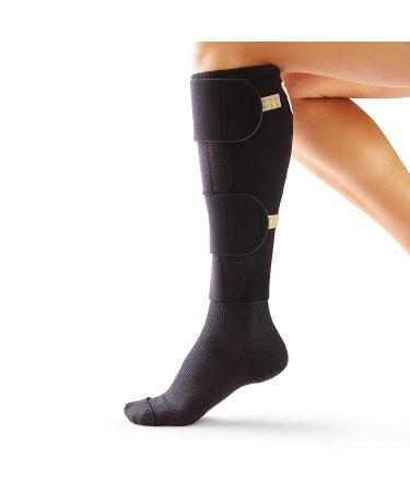 Medline COMPRECARES Reusable Compression Garment Kit - Knee-High Medium Black | Post-Surgical Recovery & Varicose Vein Relief | International Shipping Available - Buy Online on GoSupps.com