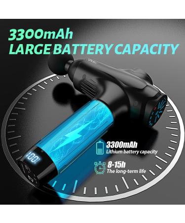 Deep Tissue Percussion Massage Gun for Pain Relief - Portable Handheld Electric Massager in Black - Buy Online on GoSupps.com