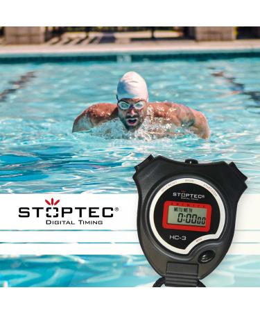 Stoptec HC-3 Digital Stopwatch | Splash-Proof Timer for Sports Hobbies & Kids | International Shipping Available - Buy Online on GoSupps.com