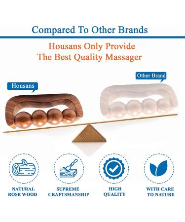 Hathkaam Rosewood Handheld Massage Roller - 7 Inch Full Body Pain Relief Therapy - Buy Online on GoSupps.com