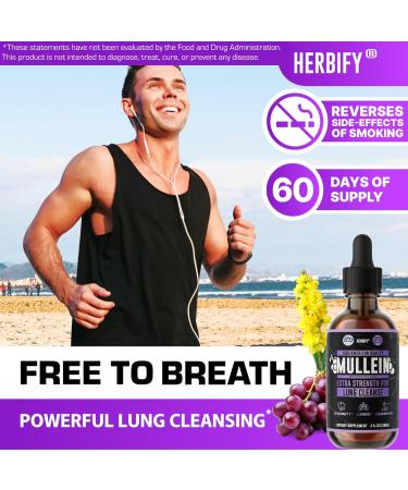 HERBIFY Bundle - Lions Mane & Mullein Grape 4 Fl Oz Drops - Supplement for Memory Focus & Clarity & Immune Support Lung Cleanse and Bronchial Support - Buy Online on GoSupps.com