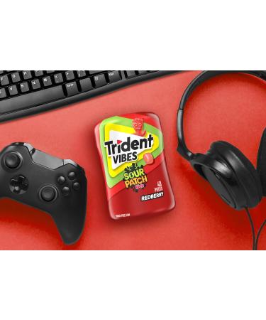 Trident Vibes Sour Patch Kids Sugar-Free Gum Redberry 40 count (Pack of 6) Redberry 40 count (Pack of 6) - Buy Online on GoSupps.com