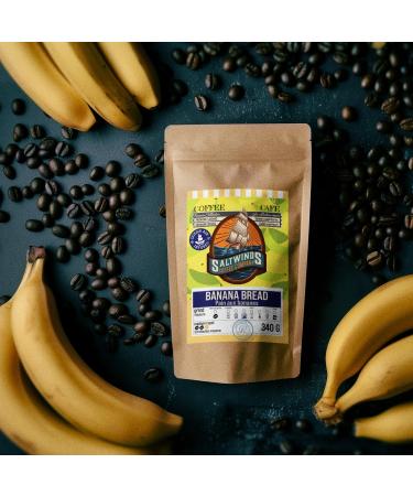 Banana Bread Whole Bean Coffee by Saltwinds Coffee Company (340g) | Medium Roast Coffee Beans 100% Arabica Low Acid Coffee Bean | Delicious Flavoured Coffee Freshly Roasted in the Maritimes Banana (Whole Bean) 340 g (Pack of 1) - Buy Online on GoSupps.com