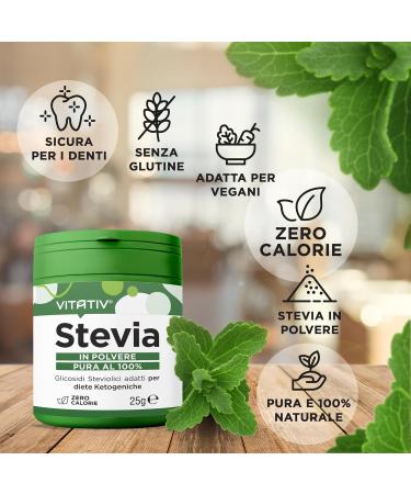 Stevia Pure Powder 98% Rebaudioside A | Natural Sweetener for Ketogenic Diets | 25g - Buy Online on GoSupps.com