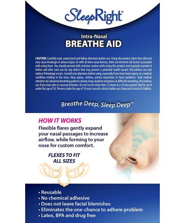 SleepRight Nasal Breathe Aid - 1 ct | Improve Sleep Quality | Stop Snoring - Buy Online on GoSupps.com