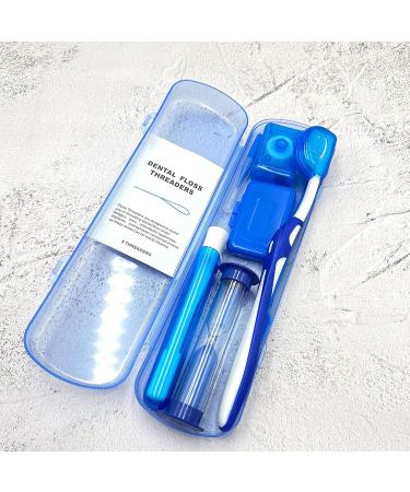 Orthodontic Care Set - Portable Braces Cleaning Kit with 8 Pieces | V Brush Mouth Mirror Interdental Brush & Dental Floss - Ideal Oral Care Travel Set (Blue) - Buy Online on GoSupps.com