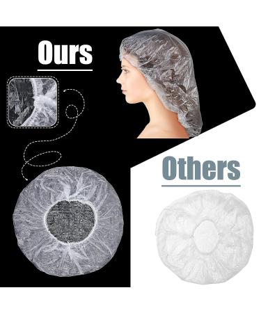 SATINIOR 50-Pack Lengthen Disposable Shower Caps for Women with Big, Thick, and Long Hair - Waterproof Elastic Bath Hair Caps for Travel, Spa - Individually Wrapped - Buy Online on GoSupps.com