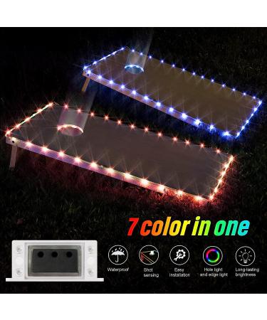 Score Sensing LED Cornhole Lights - 7 Color Change, Set of 2 - Enhance Nighttime Cornhole Game Experience - Buy Online on GoSupps.com