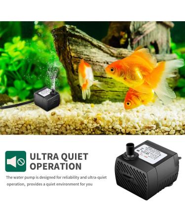 Number-One Submersible Water Pump 90GPH(350L/H 4W) Water Fountain Pump Portable Water Pump Submersible Pump with 5.9ft Power Cord 2 Nozzles for Fish Tank Aquarium Statuary Hydroponics - Buy Online on GoSupps.com