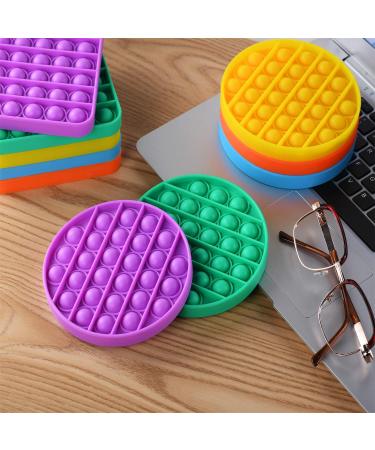 Lyft Livin Teether Push Pop Silicone Toy for Babies & Toddlers - Purple Square | Sensory Poppers for Autism & Motor Skill Development - Buy Online on GoSupps.com