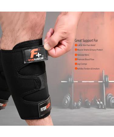 FUTURE PLUS Adjustable Neoprene Calf Brace for Compression and Pain Relief - Ideal for Calf Muscle and Shin Splint Injuries - Buy Online on GoSupps.com