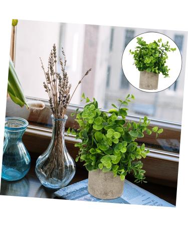 Zerodeko 6 Pcs Simulated Potted Plant Faux Greenery Fake Plant Decor Green Decor Mini Plants Mini Succulent Plants Upholstery Trim Simulation Green Plant Plastic Eucalyptus Green Plants As Shownx6pcs 22x8cmx6pcs - Buy Online on GoSupps.com