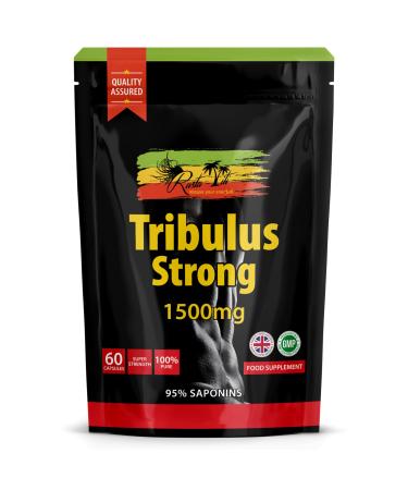 Tribulus Terrestris High Strength Supplement - Strong 95% Saponins Extract Capsules for Muscle Growth and Mass - UK Made