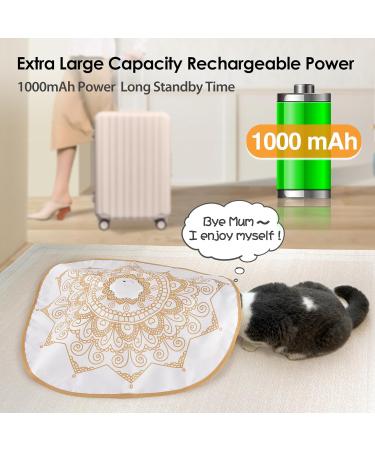 GoldenSun Cat Toy Chargeable 4-in-1 Interactive Kitten Toys for Indoor Cats Self Play Hide and Seek Cat Wand Toy Whack a Mole Exercise Cat Toys with 3Pcs DIY Replacement Feathers White Gold Passion Bohemian - Buy Online on GoSupps.com