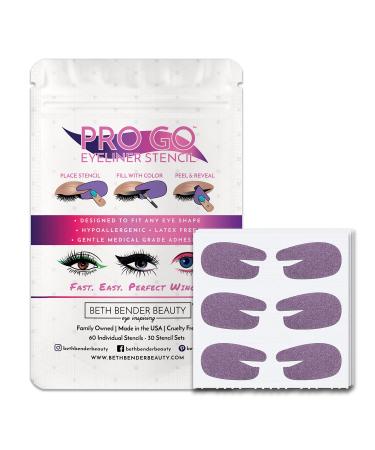 Beth Bender Beauty Pro Go Eyeliner Stencil | Cat Eyeliner Stencil | Made in USA | Cruelty Free & Vegan (1-Pack) 1 Count (Pack of 1)