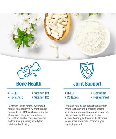 bioQuad OSTEODENX - Bone & Joint Support Supplement for Healthy Bone & Improved Joint Mobility with Lactoferrin Collagen Vitamin K2 & Vitamin D3 (30 Capsules) - Buy Online on GoSupps.com