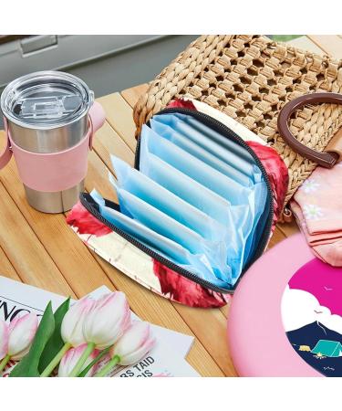 Period Bag - Stylish Sanitary Napkin & Tampon Storage for Purses | Floral & Flamingo Designs | Perfect Valentine's Day Gift - Buy Online on GoSupps.com