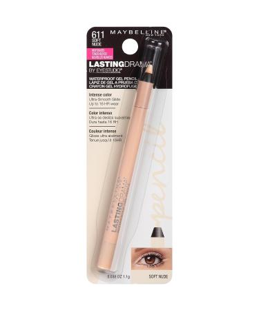 Maybelline New York Eyestudio Lasting Drama Waterproof Gel Pencil - Soft Nude 0.037 oz - Long-Lasting Waterproof Eyeliner - Buy Online on GoSupps.com