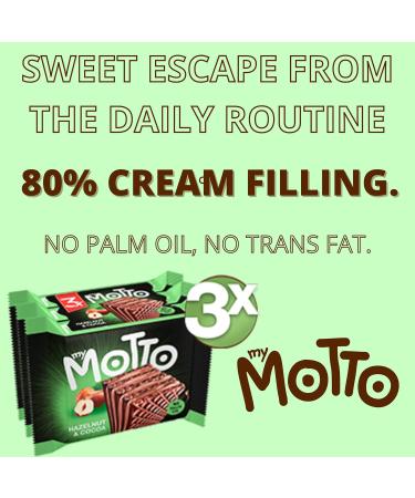 My Motto Hazelnut & Cocoa Wafer Biscuits 80% Cream 30 Individual Wrapped Wafers (34g each) Bulk Biscuits Box Back to School Snack  - Buy Online on GoSupps.com