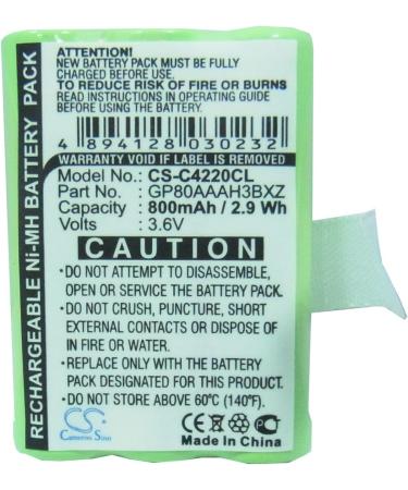 Replacement Battery for Clarity C4220 C4230 C4230HS | GP80AAAH3BXZ | 800mAh 3.6V - International Shipping Available - Buy Online on GoSupps.com
