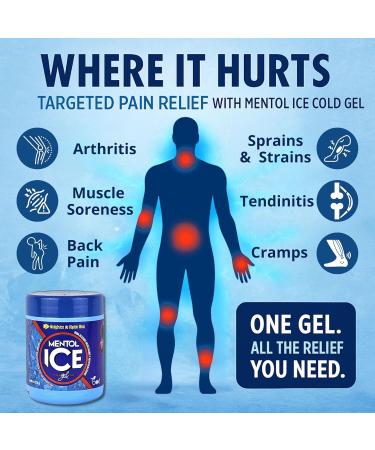 BO COSMETICS Mentol Ice Cold Gel 8 oz (2 Pack) Pain Relief Gel for Muscles & Joints Fast-Acting Analgesic for Arthritis Back Pain Cramps Sprains & Headaches Non-Greasy & Quick Absorption - Buy Online on GoSupps.com
