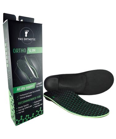 Ortho Slim Professional Grade Foot Orthotic Arch Support Insoles B Men's 9-9.5 Women's 10-10.5