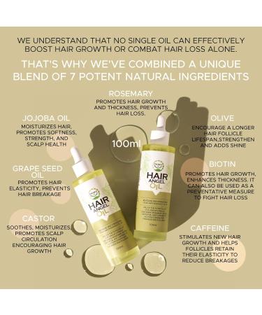 Prima Qualitas Hair Growth Oil with Rosemary Oil Caffeine Biotin Castor Oil Jojoba Oil Grape Seed Oil -Thicken Hair Treat Dry Damaged Hair and Split Ends Target Hair Loss Natural 100 ml - Buy Online on GoSupps.com