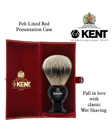 Kent BLK4 Handcrafted Silver Tip Badger Bristle Shaving Brush | Best for Shave Cream and Soap | Luxury Shaving Tool Since 1777 - Buy Online on GoSupps.com
