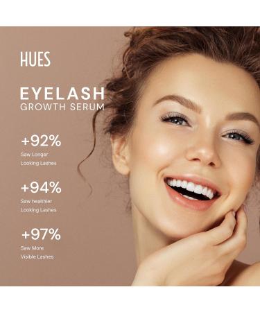 Hues Premium Eyelash Serum - Achieve Fuller Longer & Thicker Lashes | 5ML Lash Enhancing Serum for Natural Beauty - Buy Online on GoSupps.com