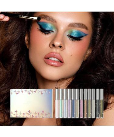  Generisch Set of 12 liquid glitter eyeshadows - 24 ml - Eye makeup - Quick-drying and colorfast - Suitable for (One size fits all) - Buy Online on GoSupps.com