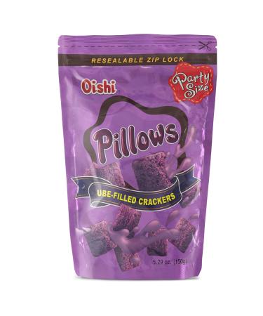 Oishi Pillows Ube Filled Crackers,5.29 Ounce Pack of 2 Ube 5.29 Ounce (Pack of 2)