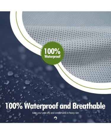 Shop 100% Waterproof Dog Rain Coat with Hood & Reflective Strip - Ultra-Light Breathable Medium to Large Sizes - Blue 3XL - Buy Online on GoSupps.com